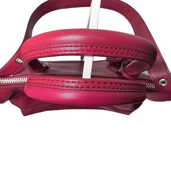 COACH Legacy Molly East/West Red Leather Satchel - Picture 8 of 16